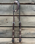 Rawhide Antique Silver Engraved Floral Western Conchos One Ear and Breastcollar Tack Set