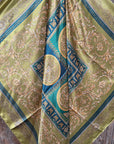 35X35" Green and Teal Floral Wild Rag / Scarf WR3390