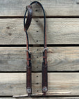 Dark Oil Braid Texas Star Browband Tack Set