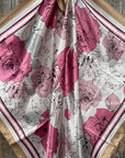 35X35" Pink Roses Wild Rag / Scarf WR3397
