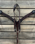 Dark Oil Braid Jet and AB Browband / One Ear Tack Set