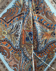 35X35" Blue and Grey Safari Wild Rag / Scarf WR3399