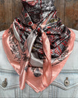 35X35" Pink and White Safari Wild Rag / Scarf WR3425