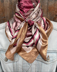 35X35" Pink Roses Wild Rag / Scarf WR3397