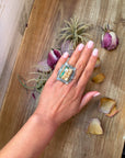 Ribbon Turquoise Sterling Silver Ring – Size 6.5 – (Philbert Nez)
