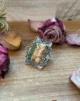 Ribbon Turquoise Sterling Silver Ring – Size 6.5 – (Philbert Nez)