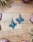 Sterling Silver Zia Dangle Earrings – Native Made by K. Billah