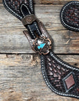 Dark Oil Diamond Spur Straps - Western Buckles