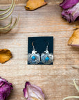 Sterling Silver Eagle Dangle Earrings with Turquoise