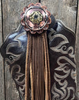 Boot Cuff Jewelry - Copper Floral Concho - Fringe