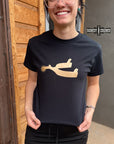 Metallic Spur Tee- BLACK