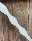 White Leather Scalloped Breastcollar