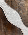 White Leather Scalloped Tack Sets