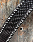 Dark Oil Basketweave Silver Dot Breastcollar
