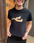 Metallic Spur Tee- BLACK