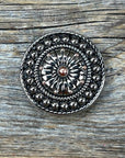 Antique Silver Flower and Dots Concho 1.5" W230L