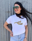 Leopard Spur Tee- WHITE