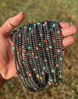 Mohave & Sterling Silver Beaded Necklace – 4 mm Sterling + 6 mm Mohave