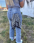 SMALL Black Checkered Out Wild Rag/ Scarf