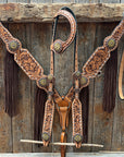 Silver Buckstitch and Yellow Daisy Browband/One Ear and Breastcollar Tack Set