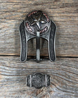 Antique Silver Texas Star Western Concho W187