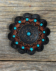Copper Turquoise Western Concho W180