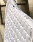 Satin Classic Dressage Saddle Pad - White