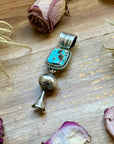 Sterling Silver Blue Dream Turquoise Blossom Pendant – Handmade by Artist Jason Ogg