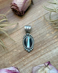 Sterling Silver Black Micarta & Lab Opal Inlay Pendant – Handmade by Artist Shay Pfeiffer