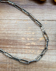 Sterling Silver Medicine Man Eye Paperclip Chain – 22” – Artist Jason Ogg