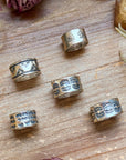 Sterling Silver Hand-Milled Wide Band Sun Ray Stamped Ring – Size 8.5 – Handmade by Artist Jason Ogg