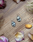Sterling Silver White Buffalo Dangle Earrings – Handmade by Artist Jason Ogg