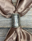 Silver Engraved with Turquoise Wild Rag Slides - Assorted