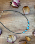 Golden Hills Turquoise & Sterling Silver Pearl Necklace – 16 Inch