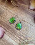 Sterling Silver Sonoran Turquoise Dangle Earrings – Handmade by Artist Jason Ogg