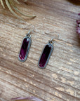 Sterling Silver Purple Spiny Oyster Dangle Earrings – Handmade by Artist Jason Ogg