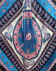 35X35" Blue/Pink/Purple Paisley Wild Rag / Scarf WR3406X