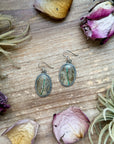 Sterling Silver Ribbon Royston Turquoise Dangle Earrings – Handmade by Artist Jason Ogg
