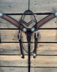 Foxtail Clear One Ear Headstall & Breastcollar Tack Set
