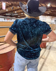 TEAL Vallejo Velvet Button Up