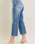 JUDY BLUE WIDE CROP. HIGH WAIST