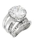 Silpada 'MAIN CHARACTER' Silver White Cubic Zirconia Ring