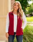 Quilted Zip-Up Vest with Pockets