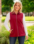 Quilted Zip-Up Vest with Pockets