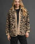 UMGEE Leopard Print Button-Front Jacket