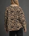 UMGEE Leopard Print Button-Front Jacket