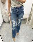 Judy Blue straight leg distressed 88447