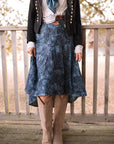 Denim Rose Skirt