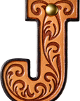 Monogrammed Initial Western Leather Look Saddle Longhorn Cowboy Cowgirl Kitchen Dish Towels Made in America