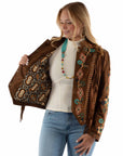 Beaded Fringe Jacket With Intricate Embroidery Across Front Back And Sleeves Boho